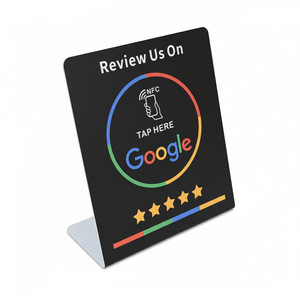 Bán buôn OEM tùy chỉnh NFC <span class=keywords><strong>Google</strong></span> xem xét PVC Standee Máy tính để bàn <span class=keywords><strong>Google</strong></span> xem xét NFC bảng đứng phương tiện truyền thông xã hội xem xét Acrylic đứng - Product Image 1
