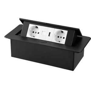 Caja de información de escritorio multifunción, conector USB integrado, agujero de red de ordenador, Conector de escritorio universal de tres agujeros - Product Image 6