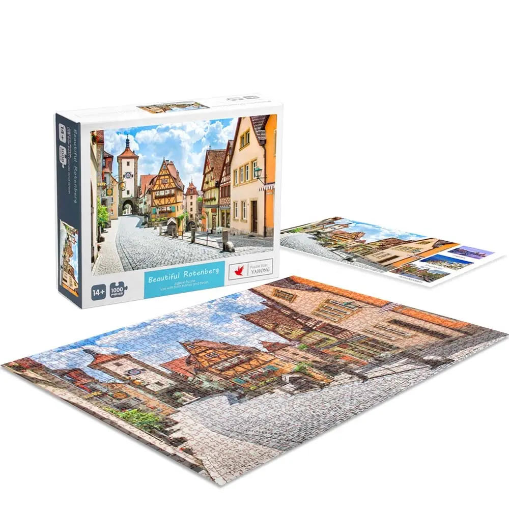 Jigsaw Puzzle Adultos Sublimação Puzzle Game Kids Paper Puzzle Fabricante 1000 Peças Unisex CMYK 4C Offset Printing