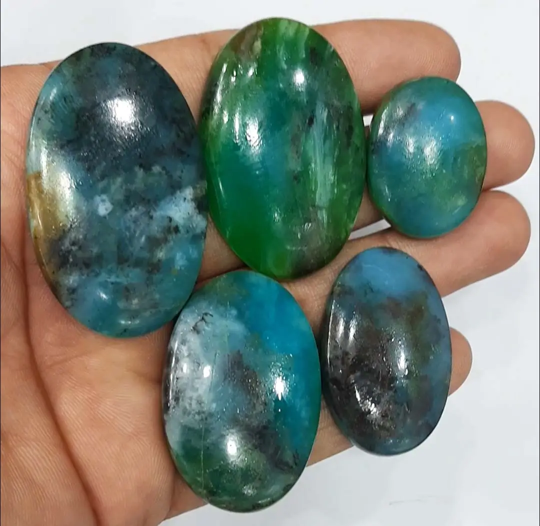 Nuovo attraente blu peruviano opale Cabochon gemma 21x16mm ciondolo pietre per la festa del papà gioielli naturali