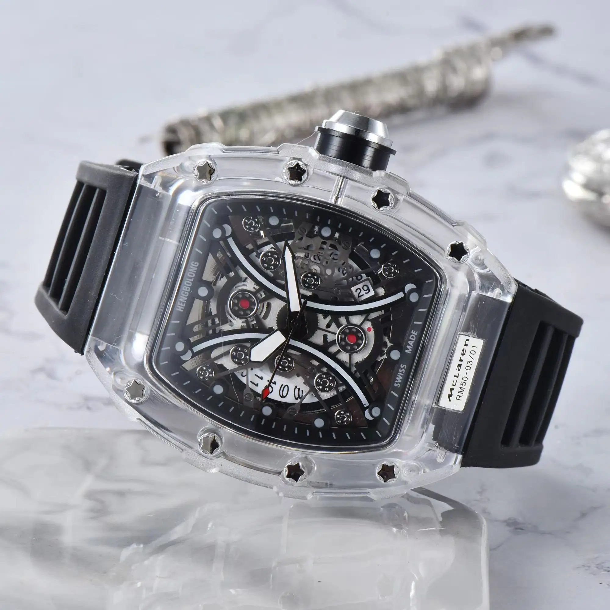 Excellent Quality Business Luxury Quartz Watch Hollow Quartz Watches Display Your Charm Steel Watches