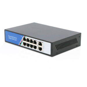 Conmutador Ethernet POE OEM de 250M, red gestionada de 8/48 puertos no gestionada para cámara IP Hikvision de 48V con función VLAN, certificado CE - Product Image 4