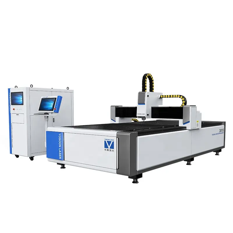 Venta caliente 3015 1kw-12kw Cnc Lazer Cutter Máquinas de grabado Precio Máquina de corte por láser de fibra para cortar Metal Aluminio inoxidable