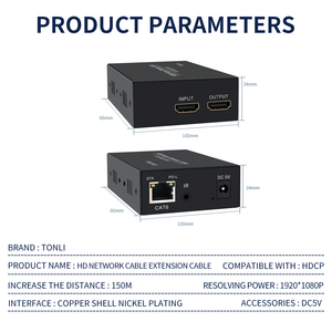 HDMI 150mエクステンダー用IRエクステンション機能とループ出力ビデオスプリッター & コンバータ製品 - Product Image 4