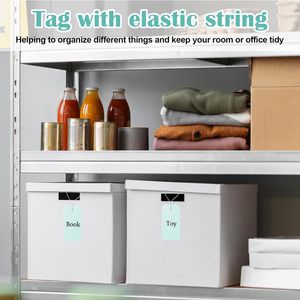 Shipping <strong>Tags</strong> With <strong>Elastic</strong> <strong>String</strong> Writing Blank Hang Labels Attached <strong>for</strong> Gift Luggage Clothing Large Price Inventory Paper <strong>Tags</strong> - Product Image 4