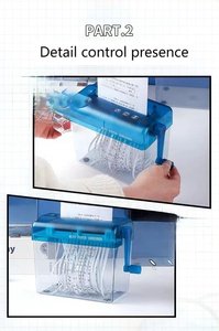 手動シュレッダーペーパーカッターマシン秘密の紙と領収書用のミニポータブルシュレッダー - Product Image 6