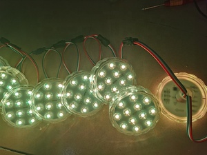 Schlussverkauf 24v 70mm 12leds <span class=keywords><strong>rgb</strong></span> ucs2903 mehrfarbig flach mit Linse <span class=keywords><strong>led</strong></span> <span class=keywords><strong>pixel</strong></span> licht messegelände <span class=keywords><strong>led</strong></span>-lichter