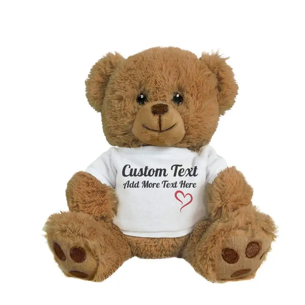 Regalo promozionale Personalizzato Testo Teddy Bear con T Shirt Soffici Teddy Bear All'ingrosso Su Misura Teddy Bears
