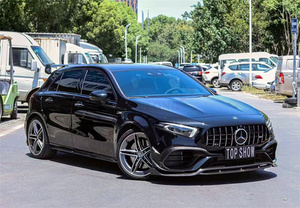 メルセデスベンツAクラスA45A45S AMG W177 2020-2022用TAKDスタイルドライカーボンファイバーフロントバンパーリップフロントワインディング - Product Image 4