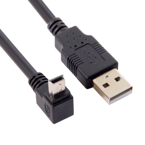 สาย USB USB2.0ตัวผู้ไปยัง mini USB สายชาร์จและซิงค์ข้อมูล90องศาสำหรับกล้องติดรถยนต์ GPS Canon - Product Image 5