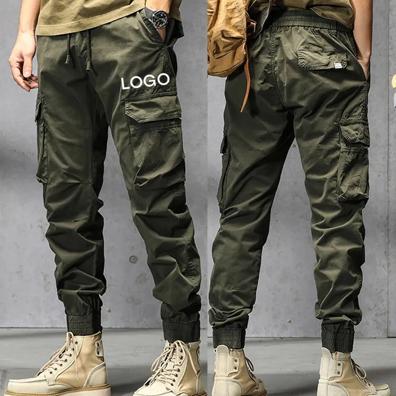 กางเกงฮิปฮอปสตรีทจ๊อกกิ้ง,กางเกงคาร์โก้กางเกงทหารสีเขียวกางเกงวิ่งไม่มีลายขายส่ง