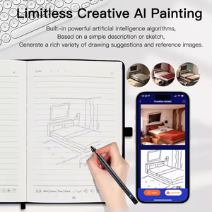 Venta caliente Ai Office Notebook de tapa dura Diseño AI Generar representaciones Documentos AI Smart Notebook Smart Pen Set Reutilizable - Product Image 4