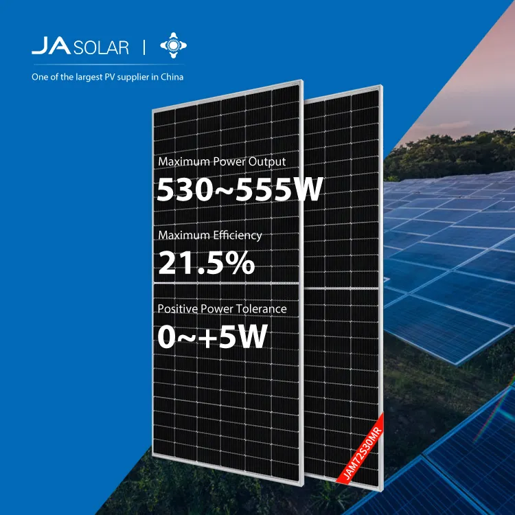 แผงโซลาร์เซลล์คริสตัล530W 535W 540W fotovoltaische zonnepanelen 545W 550 wts 555W โมดูล fotovoltaische