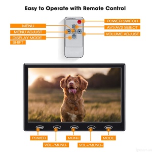 IPoster 7in LCD HDCCTVモニターPCIPSスクリーンHDM AV/RCA VGA入力スピーカー付きCCTV監視モニター - Product Image 3
