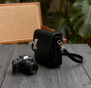 Nhà Sản Xuất Dslr Đen Tan Nâu Crossbody Da Thật Máy Ảnh Túi Purse Pouch Túi Xách Tay Với Có Thể Thay Đổi Dây Đeo - Product Image 2