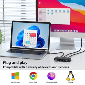 USB 3.0 doppia uscita Quad Input dispositivo di condivisione dispositivo Plug Play interruttore per due computer con accesso simultaneo al Mouse da tastiera - Product Image 3