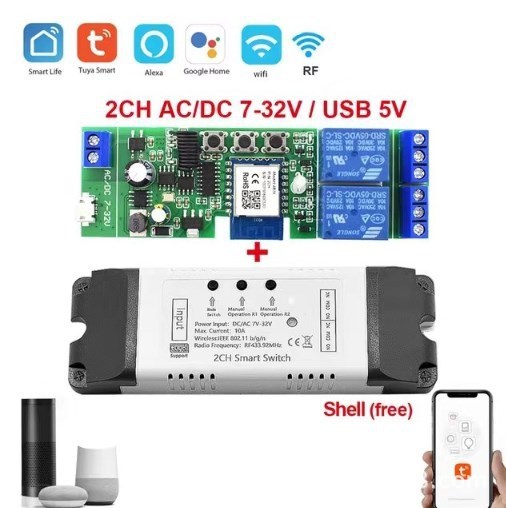 AC bidireccional 85-250V, Wi-Fi integrado, carcasa incluida.