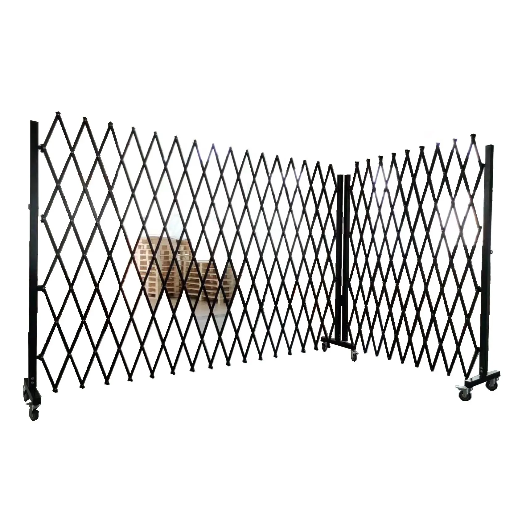 Barricada de metal extensible, valla para eventos temporales, barrera de seguridad portátil, móvil, Blanco, Negro, valla de aluminio plegable