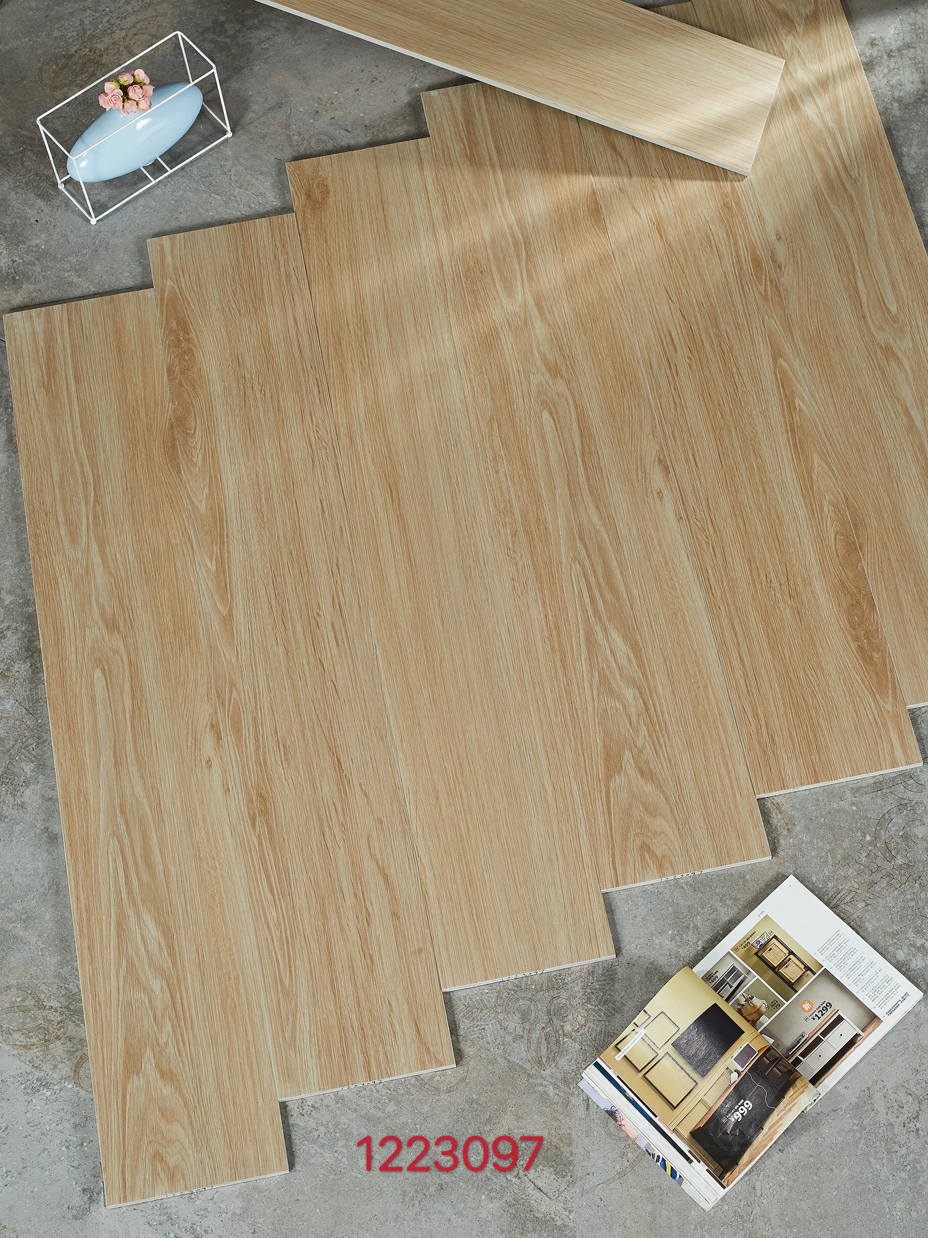 2021 new hot sale wood grain tile 200*1200mm straight edge low water absorption matte tile