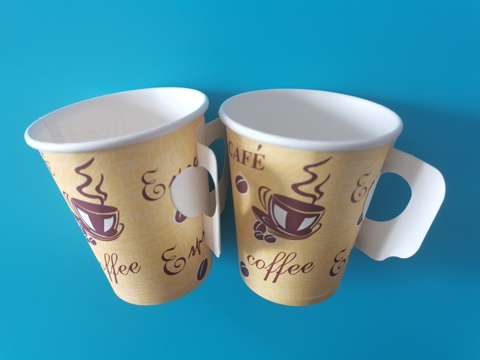 Custom Printed Biodegradable Single Wall Paper Cups With Lids Disposable Drinks Ware In Multiple Sizes For Coffee & Beverages