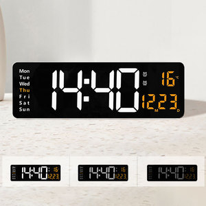 Giá cả cạnh Tranh phòng khách ngày tường nhiệt độ lịch màn hình lớn hiển thị LED Tường điện tử kỹ thuật số Đồng hồ bàn - Product Image 3