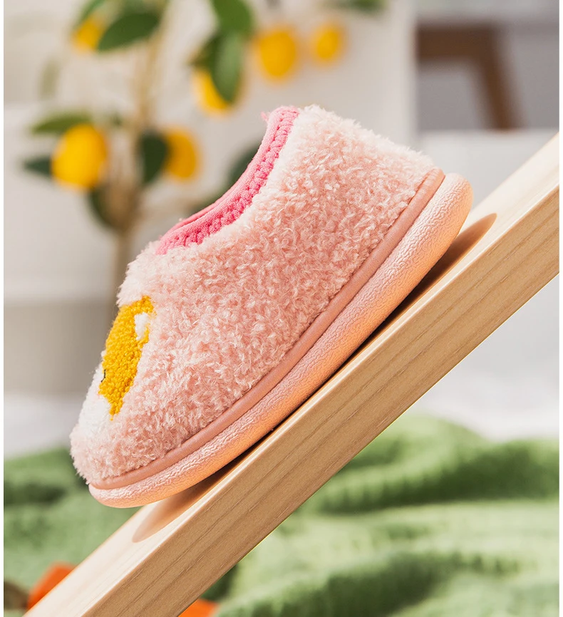 Indoor House Shoes Non-slip Little Girls Boys Cotton Shoes Winter Slippers for Children