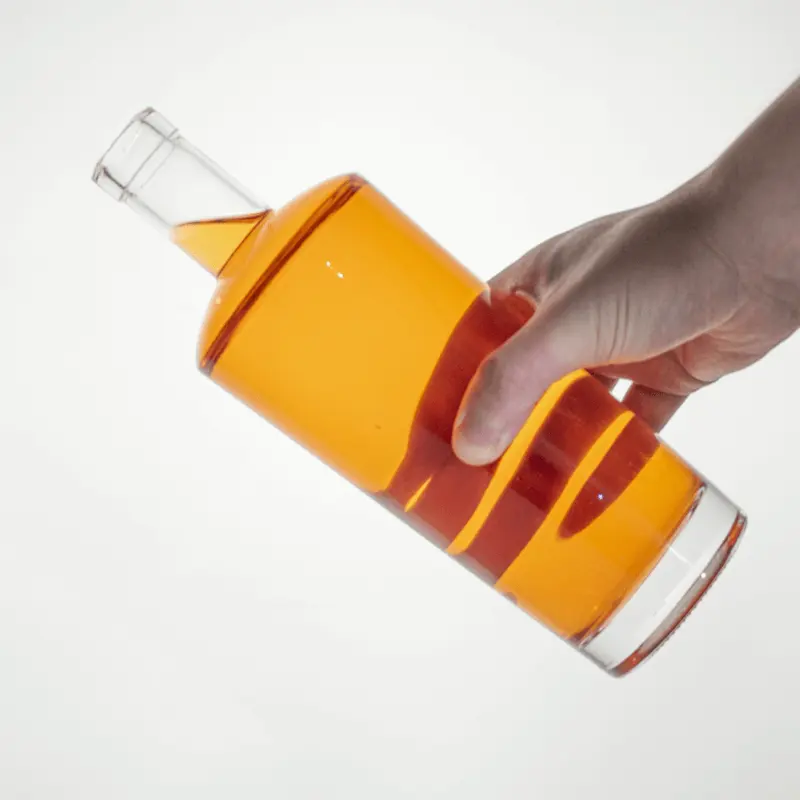 Оптовая Продажа Супер кремневая пустая стеклянная бутылка для виски 750 мл водка прозрачные пустые стеклянные бутылки для продажи