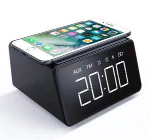 Reloj despertador Digital LCD, dispositivo de alarma con altavoz de carga inalámbrica, Radio, 10W, OEM - Product Image 1