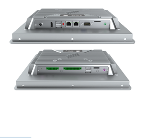 PC de panel industrial HMI de diseño sin ventilador de 15 pulgadas con pantalla táctil capacitiva multipunto, sistema Linux, stock disponible, 1, 2, 2