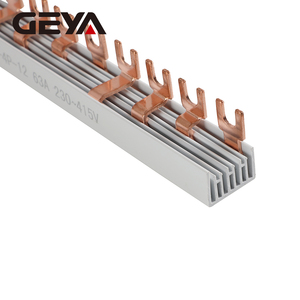 GEYA 1P 2P 3P <strong>4P</strong> Pin 63A <strong>U</strong> <strong>Type</strong> Fork <strong>Type</strong> Mcb Electric Copper <strong>Busbar</strong> for Distribution Box Mounting - Product Image 3