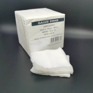 100% コットン医療用使い捨てX線検出滅菌ガーゼスポンジ圧縮パッド綿棒