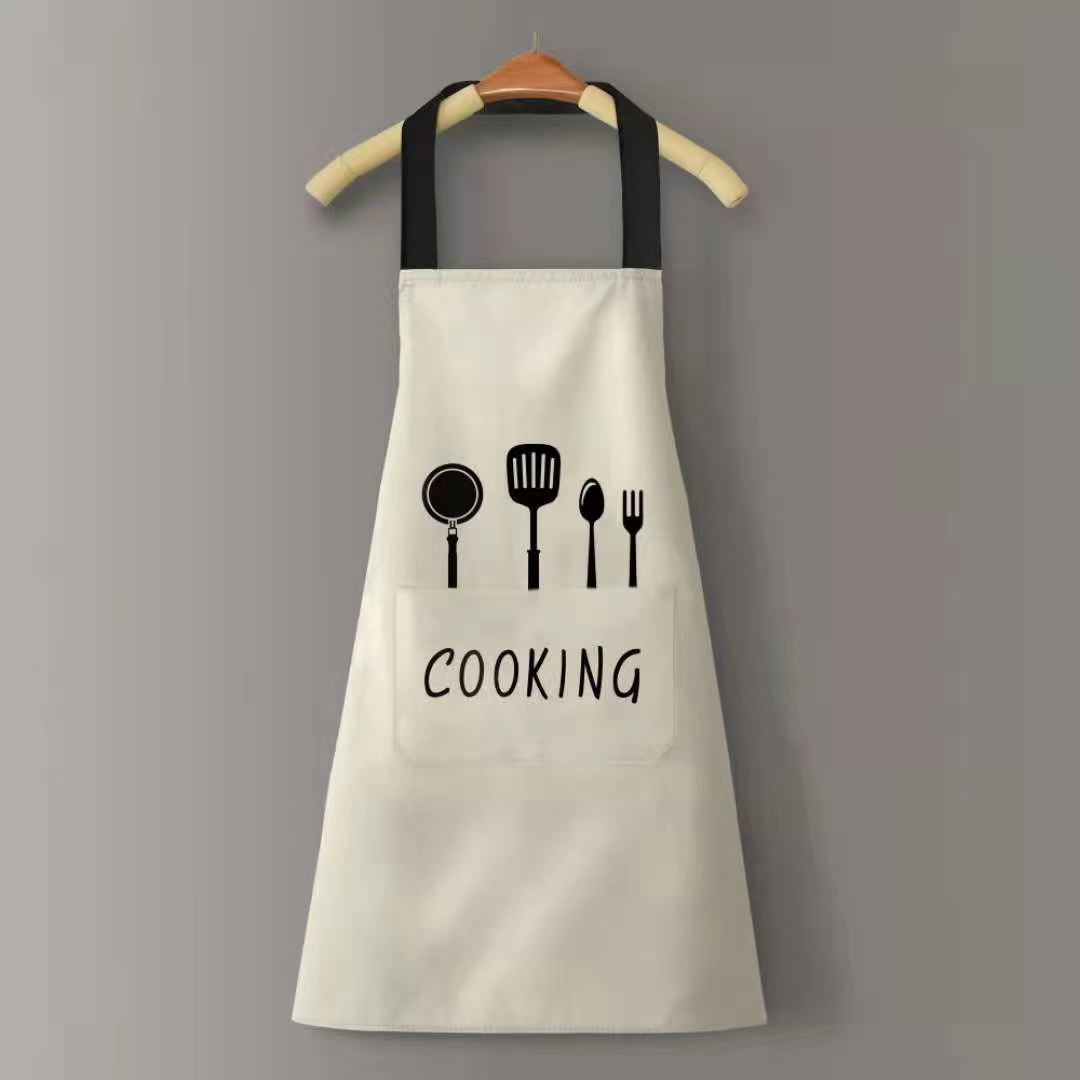 Estilo estándar con estampado de utensilios blancos.