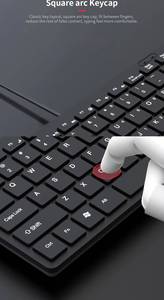 BT + 2,4 Modo dual Slim Silent Mini Keyboard & Mouse Set Interfaz USB Diseño ergonómico 2 Teclado recargable con batería seca - Product Image 4