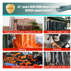 Gants de ménage en latex réutilisables bleu royal de 13 pouces | Gants de cuisine et de nettoyage robustes avec manchette longue - Product Image 6