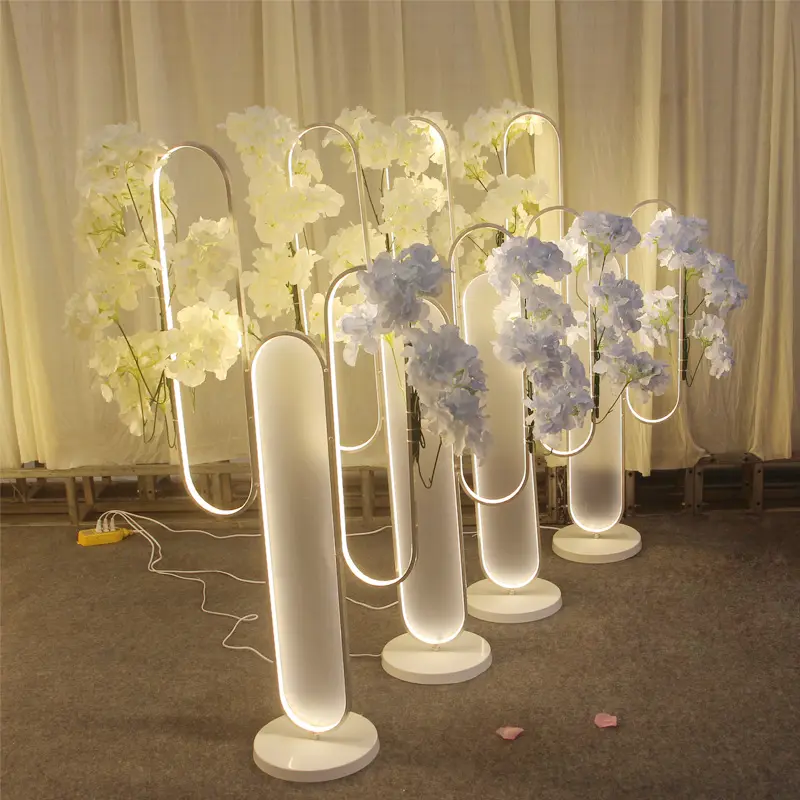 Suministros de accesorios para eventos de boda, luz de escenario, soporte de flores, luces de boda, gran oferta