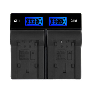 VBK180 Camera Battery Dual Charger LCD Factory <strong>Direct</strong> 12W Output 1A UK/<strong>AU</strong>/Brazil Electric Fireproof Logo VBT190 Seat Charger - Product Image 1
