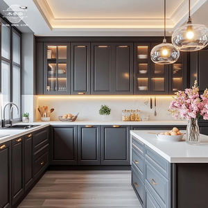 مطبخ حديث على شكل حرف U مخصص من الشركة المصنعة خزانة مخصصة للبيع بالجملة تصاميم وحدات للمطبخ - Product Image 1