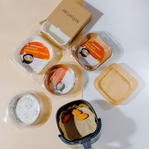 BPA miễn phí dùng một lần không dính nồi chiên không khí giấy lót 125 cái với miễn phí Bleach lò vi sóng an toàn 8in vuông cho bánh mì - Product Image 5