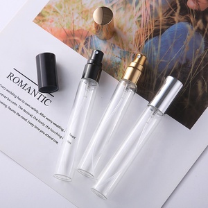 クリアアンバーフロスト5ml10ml15ml薄いガラススプレーサンプルバイアルミニ香水瓶アトマイザーゴールドシルバーブラックキャップ付き - Product Image 5