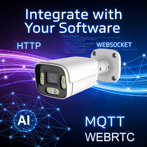 Webrtc Custom 2MP 4MP 8MP AI <span class=keywords><strong>IP</strong></span> <span class=keywords><strong>Camera</strong></span> CCTV Smart Wifi API SDK MQTT RTMP OPEN SOURCE con il proprio Server Cloud P2P - Product Image 1