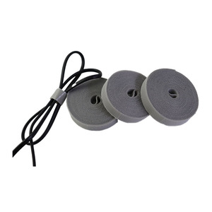 Cintas de sujeción grises de 3 metros por rollo, gancho y bucle de espalda con espalda, tira colgante de Velcroes de doble cara - Product Image 1
