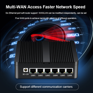 Enrutador sin ventilador Firewall Ce-leron J1900 Procesador Dispositivo de red Linux Wifi Sim 6 puertos Ethernet Ubuntu Mini ordenador Pc