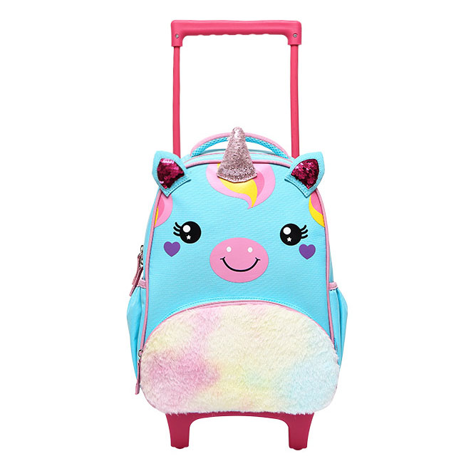 Licorne sac d'école chariot