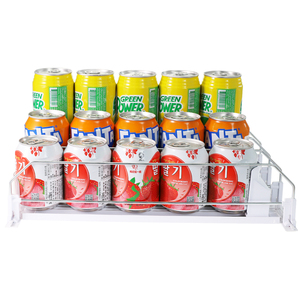 Organizzatore di Soda con sistema di supporto per bevande per Dispenser per frigorifero può visualizzare uno spingitore per bevande a molla - Product Image 4