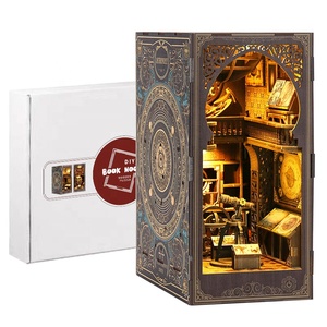 Nhà Sản Xuất Của Hot Bán DIY Cuốn Sách Nook Kit Mini Bằng Gỗ <span class=keywords><strong>3D</strong></span> Câu Đố Đồ Chơi Với Ánh Sáng Ban Đêm Thủ Công Mỹ Nghệ Và Mô Hình Đồ Chơi - Product Image 5