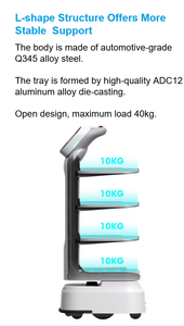 レストラン用の大画面配信ロボットを備えた高品質のスマート自動充電ウェイター - Product Image 2