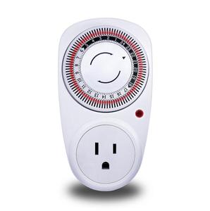 24 Hours EU/ US/UK Plug in Mechanical Grounded Programmable <strong>Timer</strong> Switch Smart Countdown Switch Socket Indoor Auto Power off