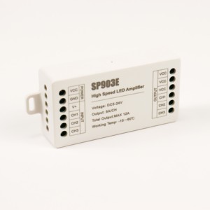 12A 5V-24V DC SP903E Signal verstärker Hochgeschwindigkeits-LED-Leistungs verstärker RGB-Signal verstärker Hochgeschwindigkeits-<span class=keywords><strong>PWM</strong></span>-<span class=keywords><strong>Controller</strong></span>-Extender