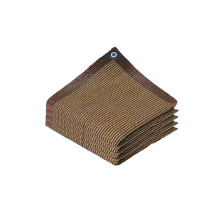 Rete per parasole color caffè, parasole, rete per la privacy dei balconi, bordi avvolti, rete per parasole traforata - Product Image 1