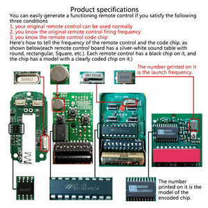 433Mhz RF klon uzaktan kumandalı LED ışık 50m aralığı 4 düğmeli verici sabit öğrenme kodu kapısı garaj Doorhan Gadget Metal - Product Image 5